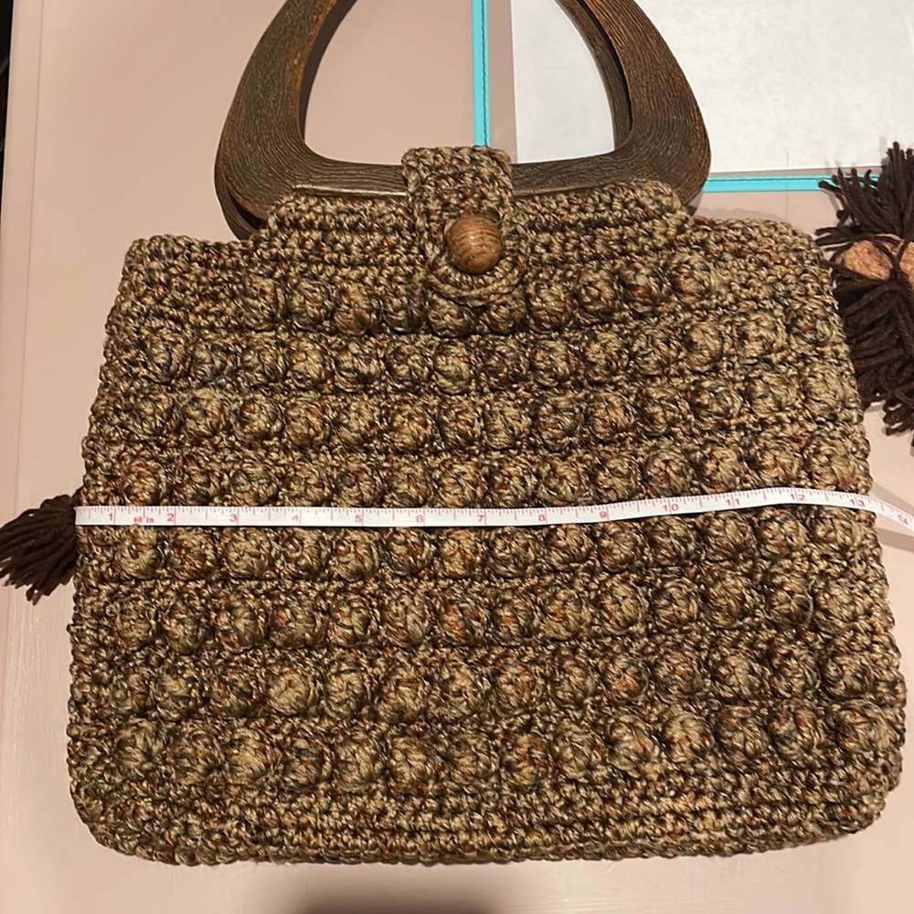 Vintage Macrame Woven Bag - Picture 11 of 14